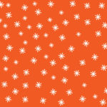 orange background with stars